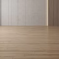 Modern Simple Interior Space With Smooth Wooden Flooring And Light Colored Walls 3d model