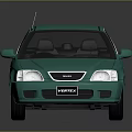 Green Sedan Car With Smooth Surface And Reflective Finish On Dark Background