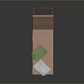 Pink Lounge Chair With Wooden Frame And Green White Towels On Gray Background