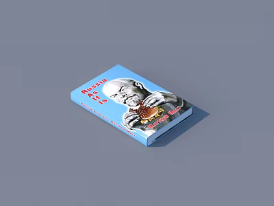 Blue Cover Keto Diet Cookbook with Man Eating Burger Illustration 3d model