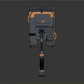 Modern Blue And Orange Crawler Excavator Construction Equipment With Cab Tracks And Bucket