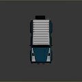 Classic Blue Off Road Car With Roof Rack And Retro Exterior Design