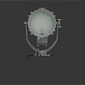 Industrial Vintage Spotlight With Clear Glass Dome Metal Housing And Sturdy Base