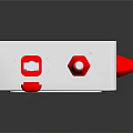 Electronic Electrical Control Box With White Square Casing And Internal Red Components