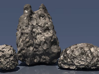 Natural Stone Decorative Ornaments Set For Home Office 3d model