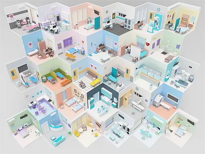 Modern Hospital 3d model