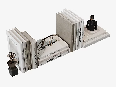 Modern Book Ornaments 3d model
