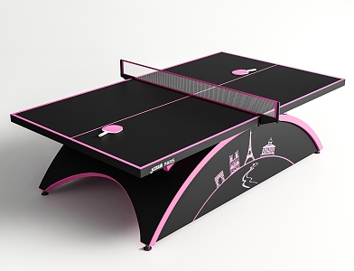 Modern Table Tennis Table Paris Olympic Games Dopamine Memphis Paris Powder 3d model