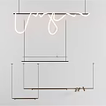 Modern Pendant Light Fixture With Minimalist Metal Structure And Linear Geometric Design