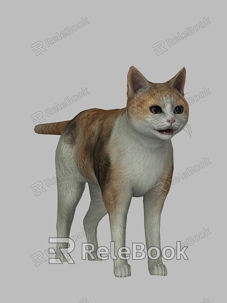 Kitty Cat Kitty Animal Pet Cat Cute Realistic Smokie Cat Kitty model