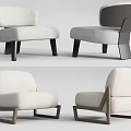 Various Modern Accent Chair Designs With Neutral Fabric And Wooden Frame Structure