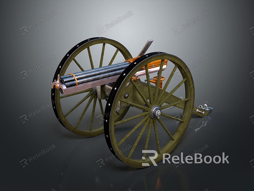 Artillery Gun Artillery Ship Gun Gun Siege Gun Cannon Anti-aircraft Breaking Heavy Gun Heavy Gun model