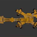 Yellow Multi legged Mechanical Industrial Robot With Excavator Arm And Control Cabin Design