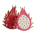 Modern Dragon Fruit Fruit Fresh Fruit Food Cartoon Fruit 3d model