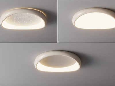 Modern White Ceiling Light With Sleek Design And Soft Illumination For Home Interior 3d model