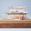 modern sand table ancient architecture sand table 3d model