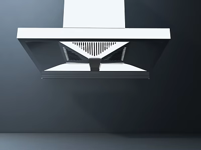 Modern Kitchen Range Hood With Sleek White Design And Efficient Ventilation System 3d model