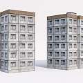 Two Side by Side Multi Story Apartment Buildings With Gray Exterior And Multiple Windows