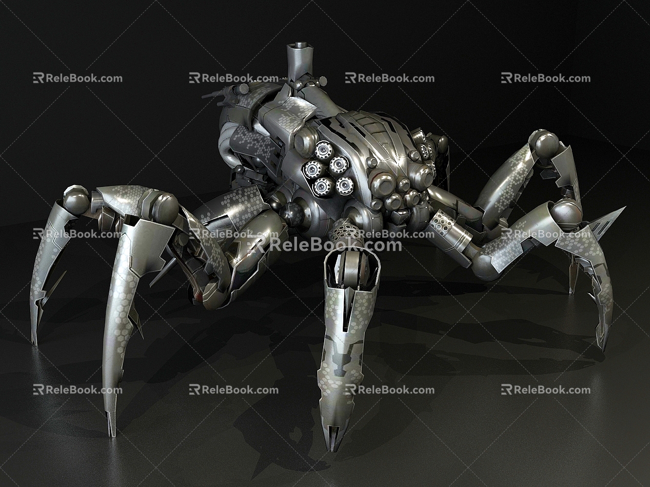 Modern game character spider 3d model