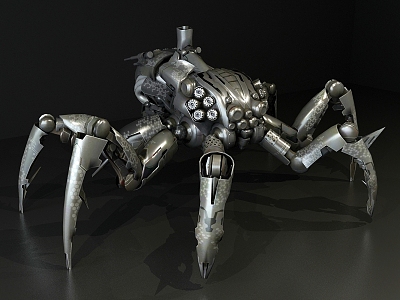 Modern game character spider 3d model