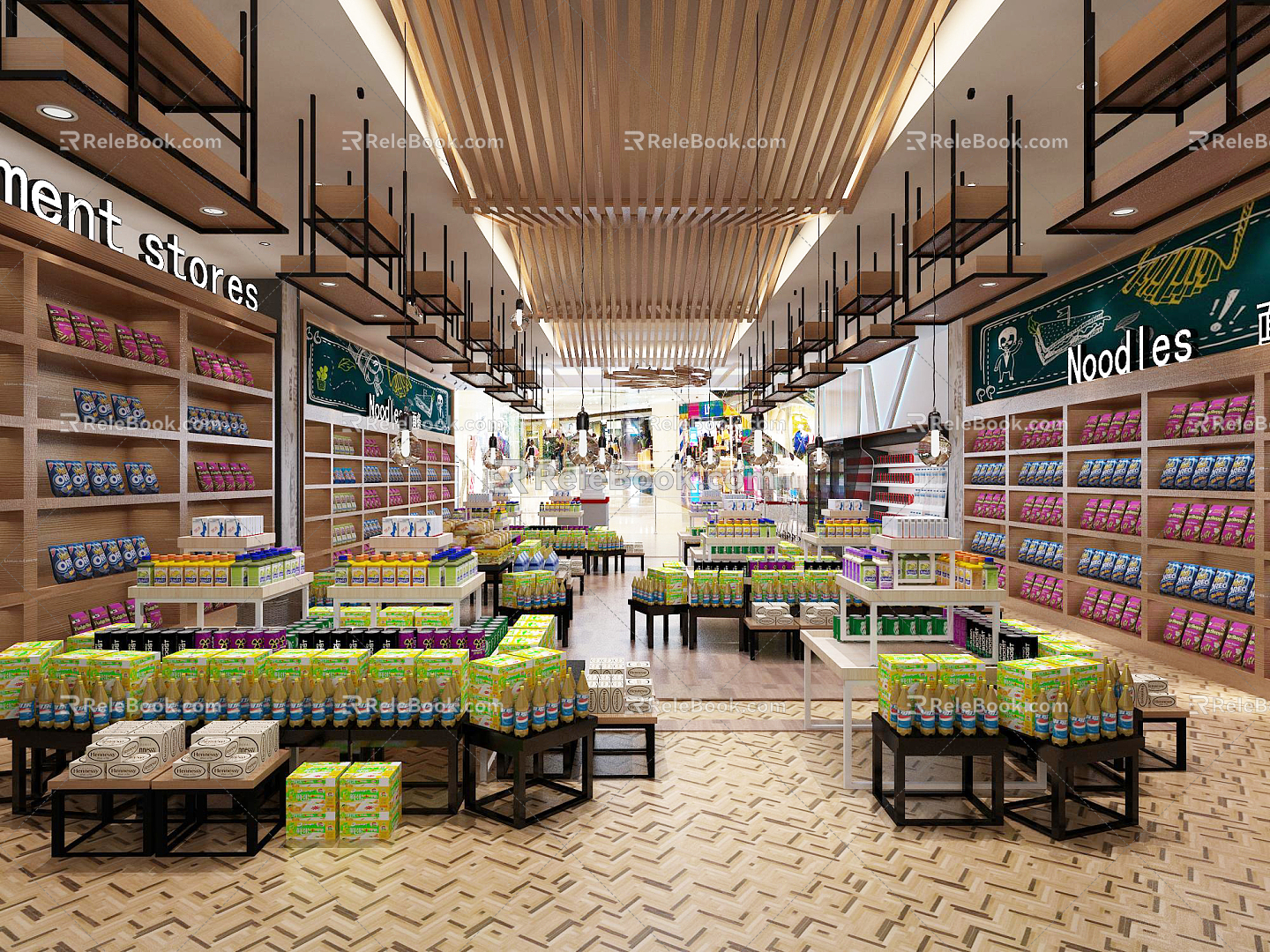 Modern Supermarket Snack Shop Leisure Food Shop Cang Buy Shop Shopping Mall Commercial Space Shopping Space Fruit Shop Food Shop 3d model