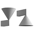 Modern Metallic Wall Lamps With Cone And Funnel Shapes For Home Decor
