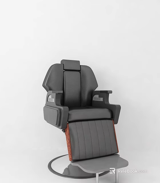 Modern Ergonomic Massage Chair With Leather Upholstery Adjustable Backrest And Comfortable Armrests 3d model 