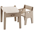 Modern Children's Table and Chair Children's Table and Chair Combination 3d model