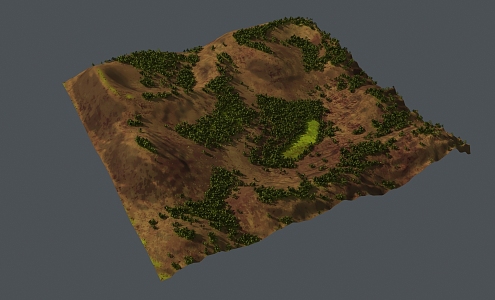 Geographical Vein Topography Mountain Ridge Valley 3d model