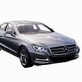 Silver Sedan Car With Modern Streamlined Body And Four Doors Design