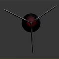 Decorative Trident With Red Black Blade And Metallic Shaft Design