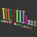 Columns Stone Columns Stone Columns Old Columns Roman Columns Roman Columns Classical Columns Greek Columns 3d model