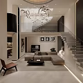 Modern Minimalist Upholstered Sofa And Side Table Combination For Contemporary Neutral Tone Living Room Decor