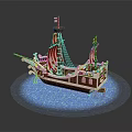 retro ship ancient ship ancient warship large ancient ship ancient warship 3d model