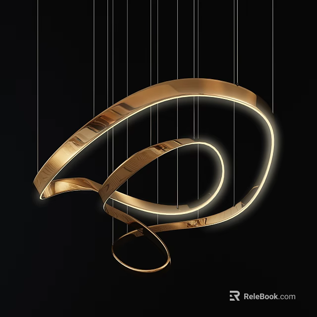 Illuminated Golden Spiral Inflatable Model With LED Lights For Event Decoration 3d model 