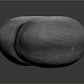 Split Coconut With Textured Surface And Visible Inner Part On Gray Background