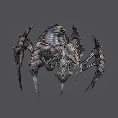 Modern game character spider 3d model