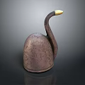 Swan Shaped Decoration With Brown Spotted Body And Yellow Head