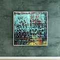 Modern abstract painting simple gray living room abstract decorative painting 3d model