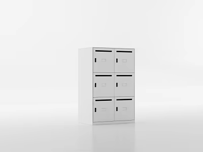 Modern White Bookcase With Multiple Storage Drawers And Sleek Design 3d model