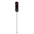Outdoor Traffic Signal Light with Red Yellow Green Lamps and Control Button