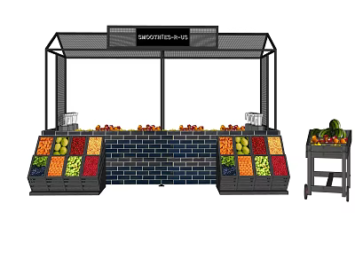 INDUSTRIAL LOFT STALLS FRUIT STALLS 3d model INDUSTRIAL LOFT STALLS FRUIT STALLS 3d model