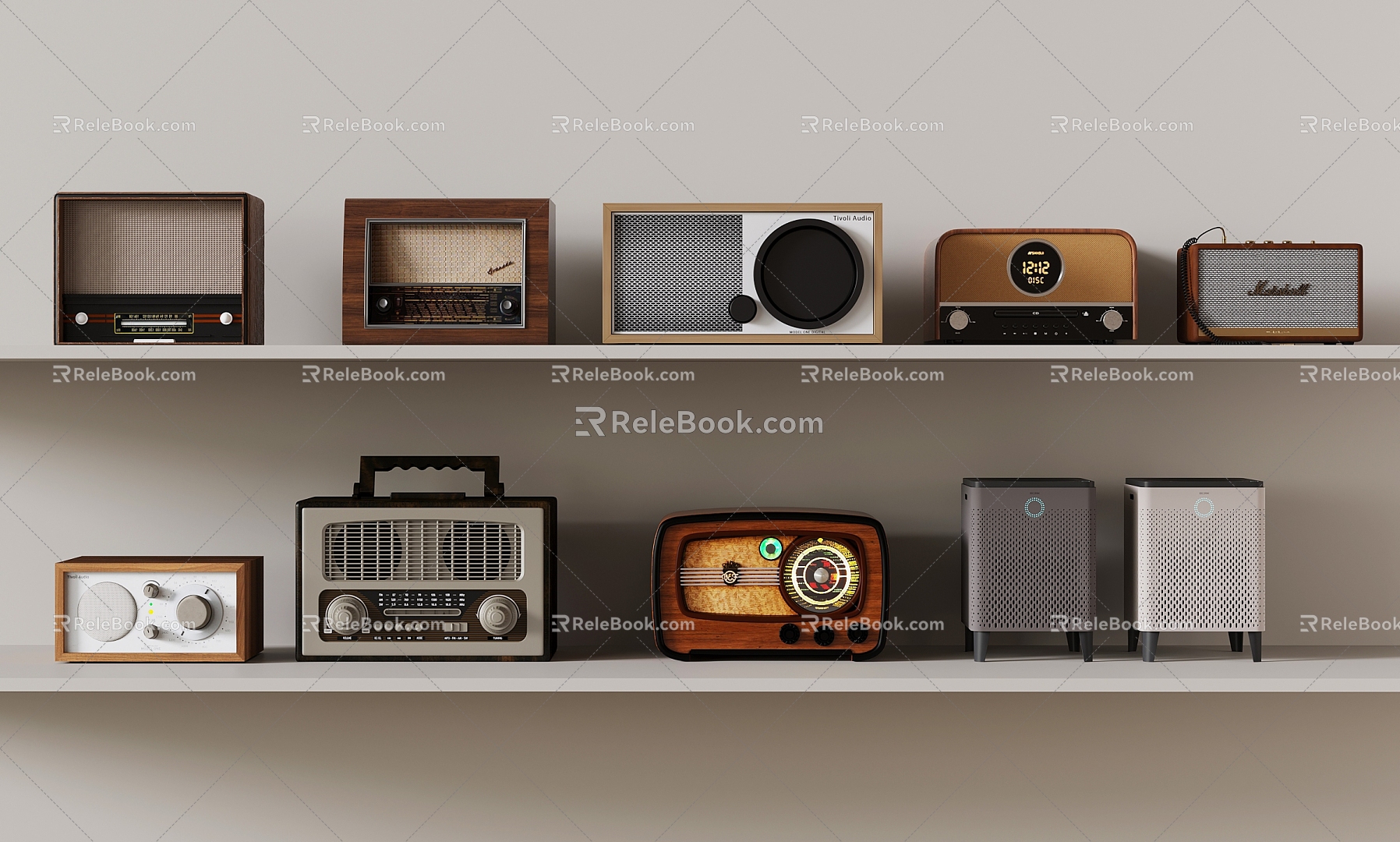 Retro small speaker radio 3d model