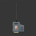 Vintage Blue Television With Antenna Classic Design On Gray Background