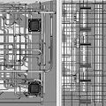 Industrial Metal Piping Systems With Various Structural Layouts And Grid Designs