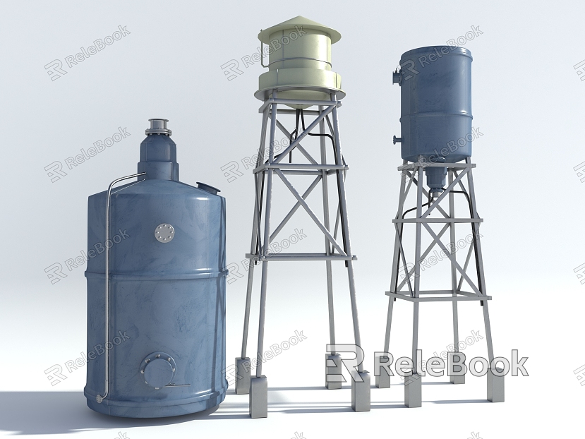 modern water tower model