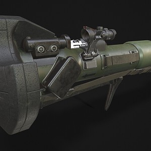 anti-missile machine anti-missile telescope weapon 3d model