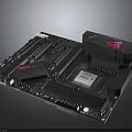 High Performance Gaming Motherboard with CPU Socket RAM Slots Heat Sink and RGB Lighting