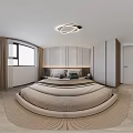 Attic Hotel Guest Room Interior With Sloped Ceiling Window Armchairs Round Side Table And Bookshelf