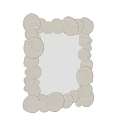 Decorative Round Frame Mirror In Living Room With Sofa Coffee Table And Floor Lamp